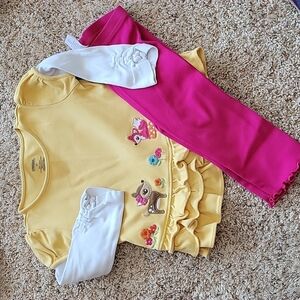 Gymboree Yellow and Pink Long Sleeve Tee